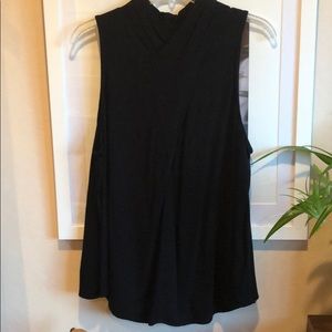 Black Shell Blouse w Buttons down back